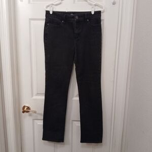 St. John's Bay Women's Straight Leg  Jeans Size 8 Black EUC
